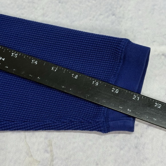 VTG Disney‎ Store Waffle Knit Henley L Blue Winnie The Pooh Tigger Rabbit Piglet - Picture 6 of 16